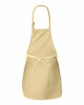 Q-Tees Q4350 Full-Length Apron with Pockets Back Thumbnail