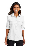 port authority lw960 ladies long sleeve uv daybreak shirt Front Thumbnail