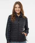 burnside 5703 ladies' quilted puffer vest Front Thumbnail