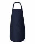 q-tees q4350 full-length apron with pockets Front Thumbnail