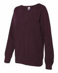 independent trading co. ss240 juniors’ heavenly fleece lightweight sweatshirt Side Thumbnail