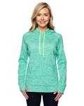 J America JA8616 Ladies' Cosmic Contrast Fleece Hood Front Thumbnail