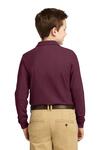 Port Authority Y500LS Youth Long Sleeve Silk Touch™ Polo Back Thumbnail