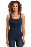 district dm403 ladies mini rib racerback tank Front Thumbnail