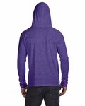 Anvil 987AN Adult Lightweight Long-Sleeve Hooded T-Shirt Back Thumbnail