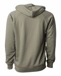 Independent Trading Co. SS1000 Icon Unisex Lightweight Loopback Terry Hooded Sweatshirt Back Thumbnail