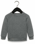 bella + canvas 3901t toddler sponge fleece raglan sweatshirt Front Thumbnail