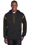 sport-tek tst246 tall tech fleece colorblock hooded sweatshirt Front Thumbnail