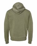 J America JA8872 Adult Triblend Full-Zip Fleece Hooded Sweatshirt Back Thumbnail
