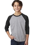 Next Level 3352 Youth CVC 3/4-Sleeve Raglan Front Thumbnail