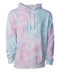 independent trading co. prm4500td unisex midweight tie-dyed hooded sweatshirt Front Thumbnail