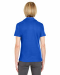 ultraclub 8507 ladies' egyptian interlock v-neck polo Back Thumbnail