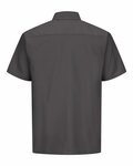 red kap sy60 short sleeve solid ripstop shirt Back Thumbnail