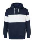 mv sport 22709 classic fleece colorblocked hooded sweatshirt Front Thumbnail
