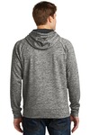 sport-tek st225 posicharge ® electric heather fleece hooded pullover Back Thumbnail