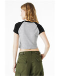 bella + canvas 1201 ladies' micro ribbed raglan baby tee Back Thumbnail