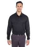 ultraclub 8210ls adult cool & dry long-sleeve mesh piqué polo Front Thumbnail