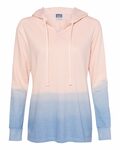 MV Sport W20185 Women's French Terry Ombré Hooded Sweatshirt Front Thumbnail