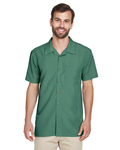 Harriton M560 Men's Barbados Textured Camp Shirt Front Thumbnail
