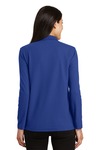 Port Authority L500LS Ladies Silk Touch™ Long Sleeve Polo Back Thumbnail