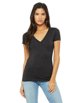 Bella + Canvas B6035 Ladies' Jersey Short-Sleeve Deep V-Neck T-Shirt Back Thumbnail