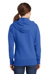 port & company lpc78zh ladies core fleece full-zip hooded sweatshirt Back Thumbnail