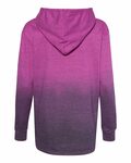 mv sport w20185 women's french terry ombré hooded sweatshirt Back Thumbnail