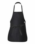 q-tees q4250 full-length apron with pouch pocket Back Thumbnail