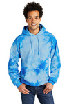 port & company pc144 crystal tie-dye pullover hoodie Front Thumbnail
