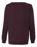 independent trading co. ss240 juniors’ heavenly fleece lightweight sweatshirt Back Thumbnail
