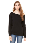 bella + canvas 7501 women's sponge fleece wide-neck sweatshirt Front Thumbnail