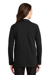 port authority l807 ladies interlock cardigan Back Thumbnail