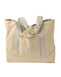 Authentic Pigment 1904 Pigment-Dyed Large Canvas Tote Front Thumbnail
