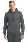 Sport-Tek ST235 Sport-Wick ® Fleece Colorblock Hooded Pullover Front Thumbnail