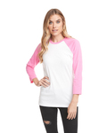 Next Level 6251 Unisex CVC 3/4 Sleeve Raglan Baseball T-Shirt Front Thumbnail