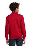 port & company pc78yq youth core fleece 1/4-zip pullover sweatshirt Back Thumbnail