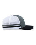 Pacific Headwear P115 Low-Profile Stripe Trucker Cap Side Thumbnail