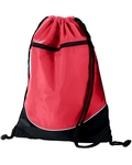 augusta sportswear 1920 tri-color drawstring backpack Front Thumbnail