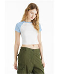 Bella + Canvas 1201 Ladies' Micro Ribbed Raglan Baby Tee Side Thumbnail