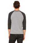 Bella + Canvas 3200 Unisex 3/4-Sleeve Baseball T-Shirt Back Thumbnail
