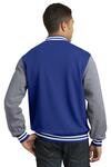 sport-tek st270 fleece letterman jacket Back Thumbnail