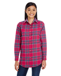 backpacker bp7030 ladies' yarn-dyed flannel shirt Front Thumbnail
