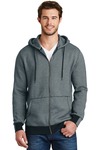 district dm390 mens mini stripe full-zip hoodie Front Thumbnail