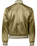 Augusta Sportswear 3610 Satin Baseball Jacket/Striped Trim Back Thumbnail