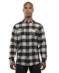 Burnside B8210 Men's Plaid Flannel Shirt Front Thumbnail