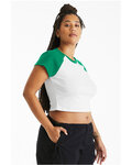 bella + canvas 1201 ladies' micro ribbed raglan baby tee Side Thumbnail