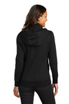 port authority l814 port authority ® ladies smooth fleece hooded jacket Back Thumbnail