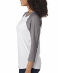 Next Level 6051 Unisex Tri-Blend 3/4-Sleeve Raglan T-Shirt Side Thumbnail