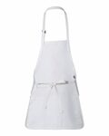 q-tees q4250 full-length apron with pouch pocket Back Thumbnail