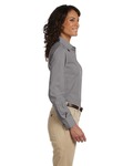 Harriton M510W Ladies' 3.1 oz. Essential Poplin Side Thumbnail